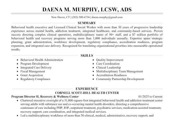 write resume and linkedin profile that match